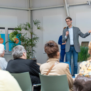 Bijeenkomst bewonerscommissies, Roel Woudstra inspireert